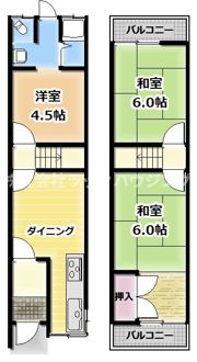 仁和寺本町貸家の間取り画像