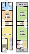 仁和寺本町貸家の間取り画像