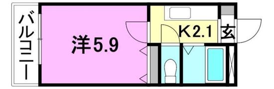 サンハイツ木屋町（木屋町2）の間取り画像