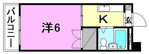 サンハイツ木屋町（木屋町2）の間取り画像