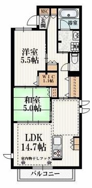 BORIKI鶴瀬の間取り画像
