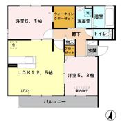 ディアコート Ⅱの間取り画像