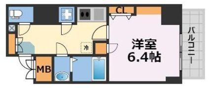 レジュールアッシュ梅田AXIAの間取り画像