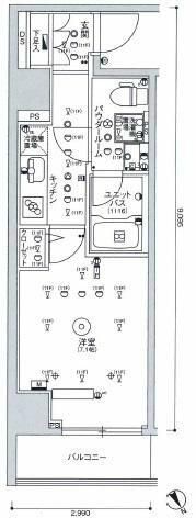 B CITYTABATA SKYCOURTの間取り画像