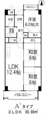 ジョイフルライフ泉丘の間取り画像