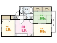 ハイツオオタA棟の間取り画像