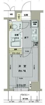 メインステージ西新宿 （禁煙）の間取り画像