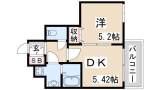 プリオーレ新開地の間取り画像