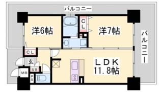 エステムプラザ神戸西Ⅴミラージュの間取り画像