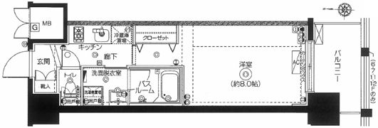 ZOOM東陽町の間取り画像