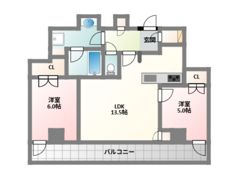 アデニウムタワー梅田の間取り画像