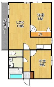 コスモハイツの間取り画像