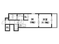 プリモパッソ谷町9丁目の間取り画像
