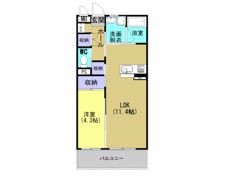 リバーサイド清音Ⅱの間取り画像