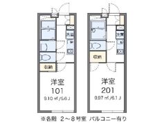 レオパレスSHIBIRAKIの間取り画像