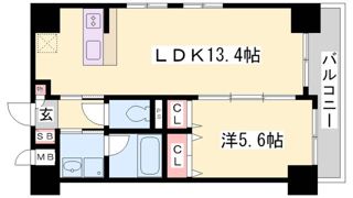 グレンパーク兵庫駅前の間取り画像