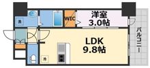 Alivisドーム前（旧：ミラージュパレス大阪ドームProsper）の間取り画像