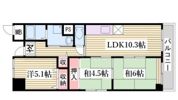 サンクラッソ神戸大開station frontの間取り画像