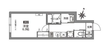 FABRIC中井の間取り画像