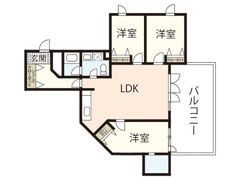 ロッカバレーナプロヴァンス三滝本町の間取り画像