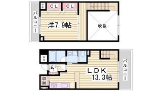 アーバネックス神戸駅前の間取り画像