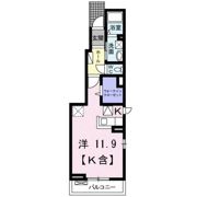 アーサーライン川津Aの間取り画像