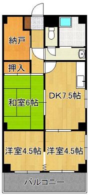 プランドール西小倉駅前の間取り画像