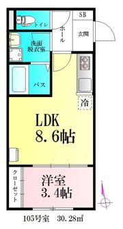 AMELO台原の間取り画像