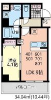 イーストサイドの間取り画像