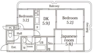 ユーコート住吉の間取り画像