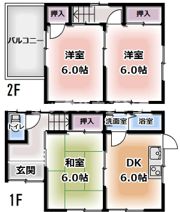 中神田貸家の間取り画像
