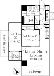 堀之内マンションの間取り画像