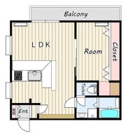 コオポスアペアⅡの間取り画像