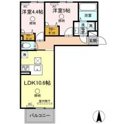 ルピナスシーサイド D棟の間取り画像