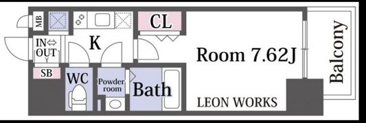 Luxe天神橋の間取り画像