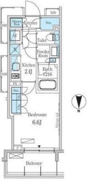 パークアクシス蔵前の間取り画像