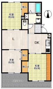 サニーハイツ高台 B棟の間取り画像