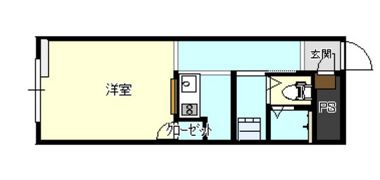コーポ下間の間取り画像