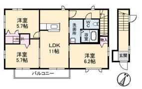 ディアス岩原 D棟の間取り画像