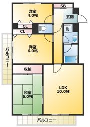 レピドール福田Ⅰの間取り画像