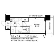 エスリード大阪城南グランデュクスの間取り画像