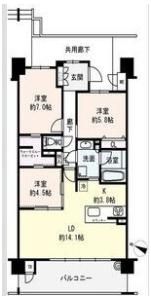 プレミスト北千里クラッシィD棟の間取り画像