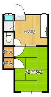 ハイツ中井の間取り画像