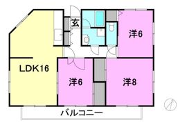信愛ハイツの間取り画像
