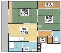 ビレッジハウス栗面1号棟の間取り画像