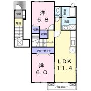 サンライズ西出水Ⅱの間取り画像