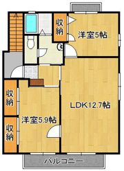 シャーメゾン中曽根A棟の間取り画像