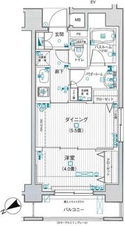 日神デュオステージ浅草橋の間取り画像