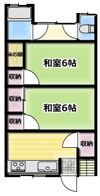 高槻市山手町テラスハウスの間取り画像