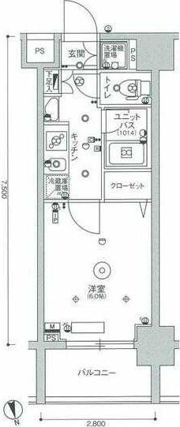スカイコート蒲田ガーデンの間取り画像